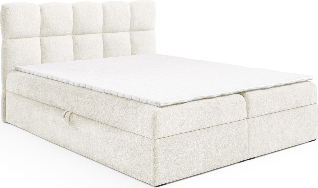 MEBLINI Boxspringbett mit Bettkasten - Gepolstert Produktbild 