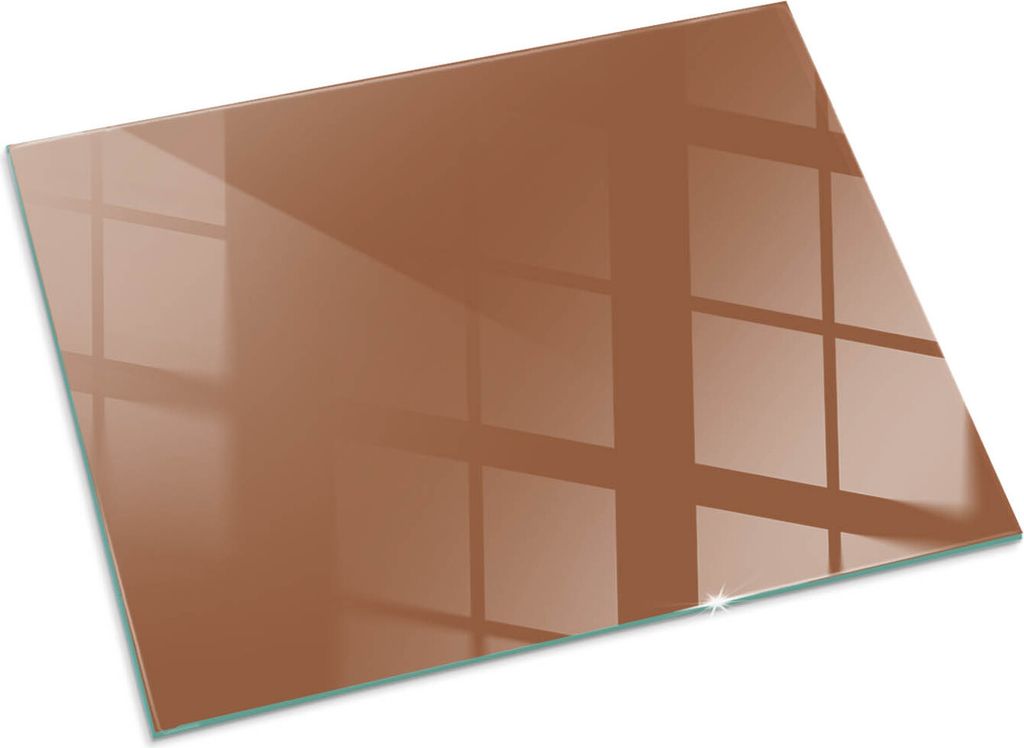 Farbe Braun – Glasbodenplatte für – Kaminofen – Kaminplatte Glas – Schutzglas – Funkenschutzplatte –Glasbodenplatte Feuerfeste – Hit...