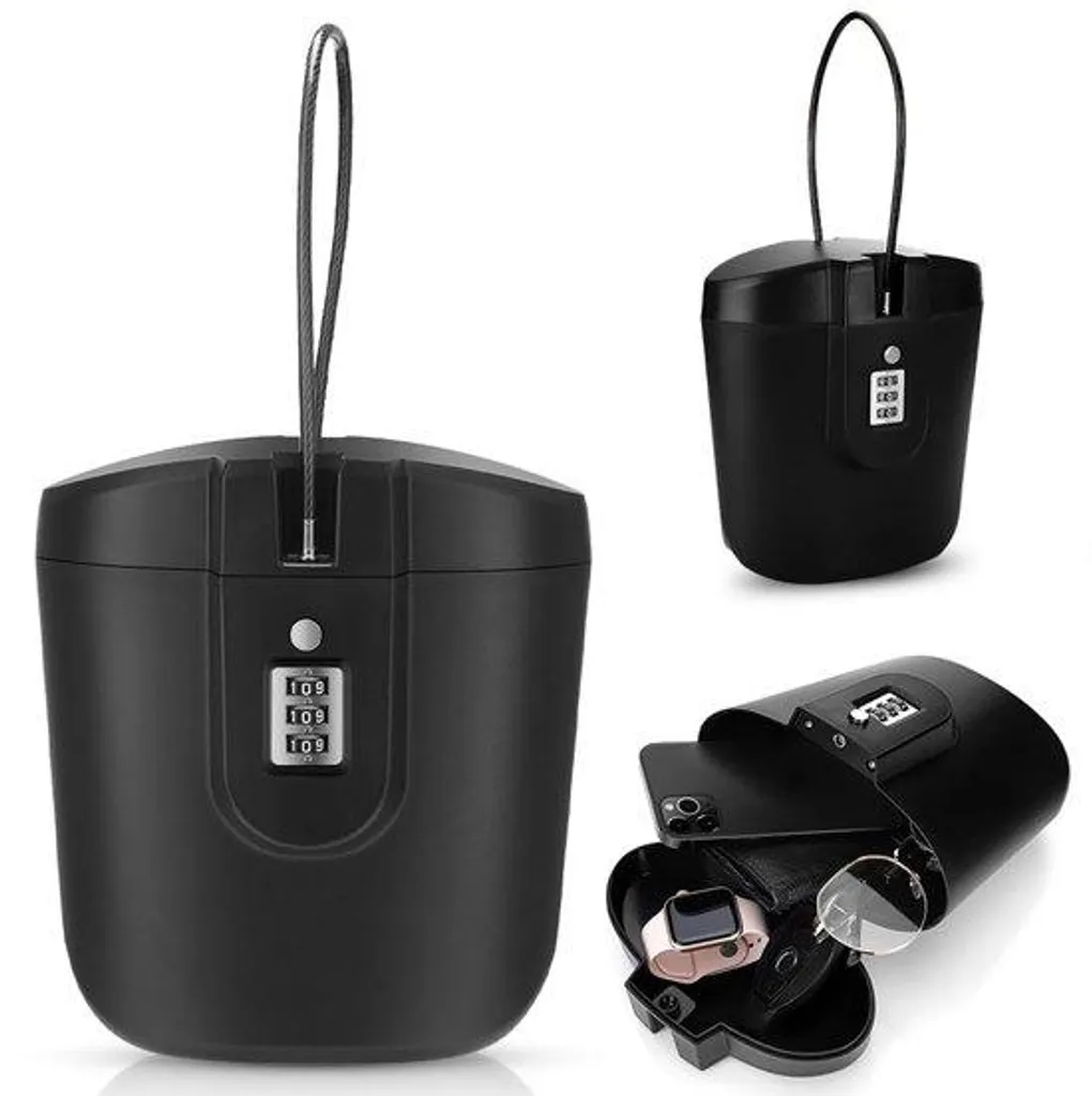 Coffre-fort de plage portable et sac antivol étanche avec câble acier