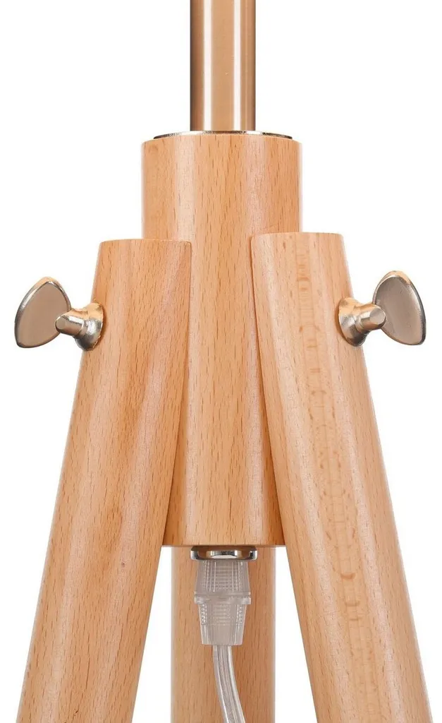 Lampadaire Design 161 cm Marron et Beige en Bois de Qualité Supérieure - 3