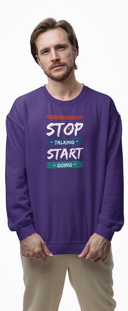 D&B Design Uni Pullover SWEB00030 Stop Lila-Größe S