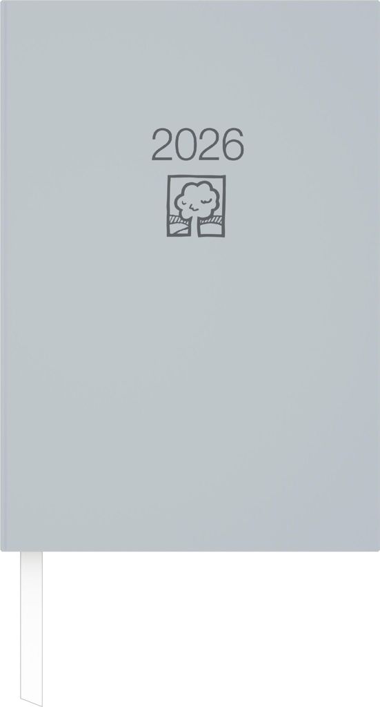 Zettler Buchkalender 1T/1S grau Blauer Engel 2026 - Timer Produktbild 