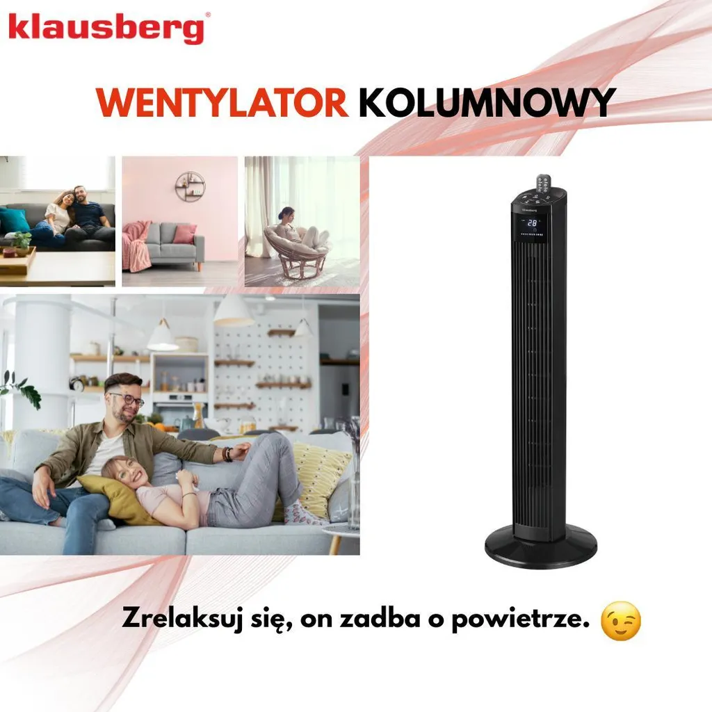 Ventilateur Colonne avec Télécommande et Minuterie Programmable 50W - 17