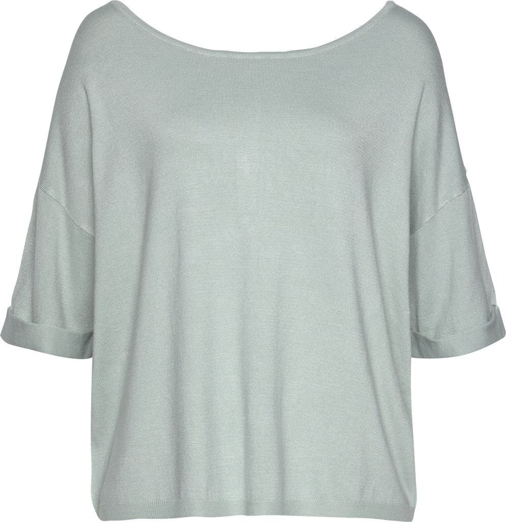 VIVANCE Kurzarmpullover hellgrün Größe 32/34
