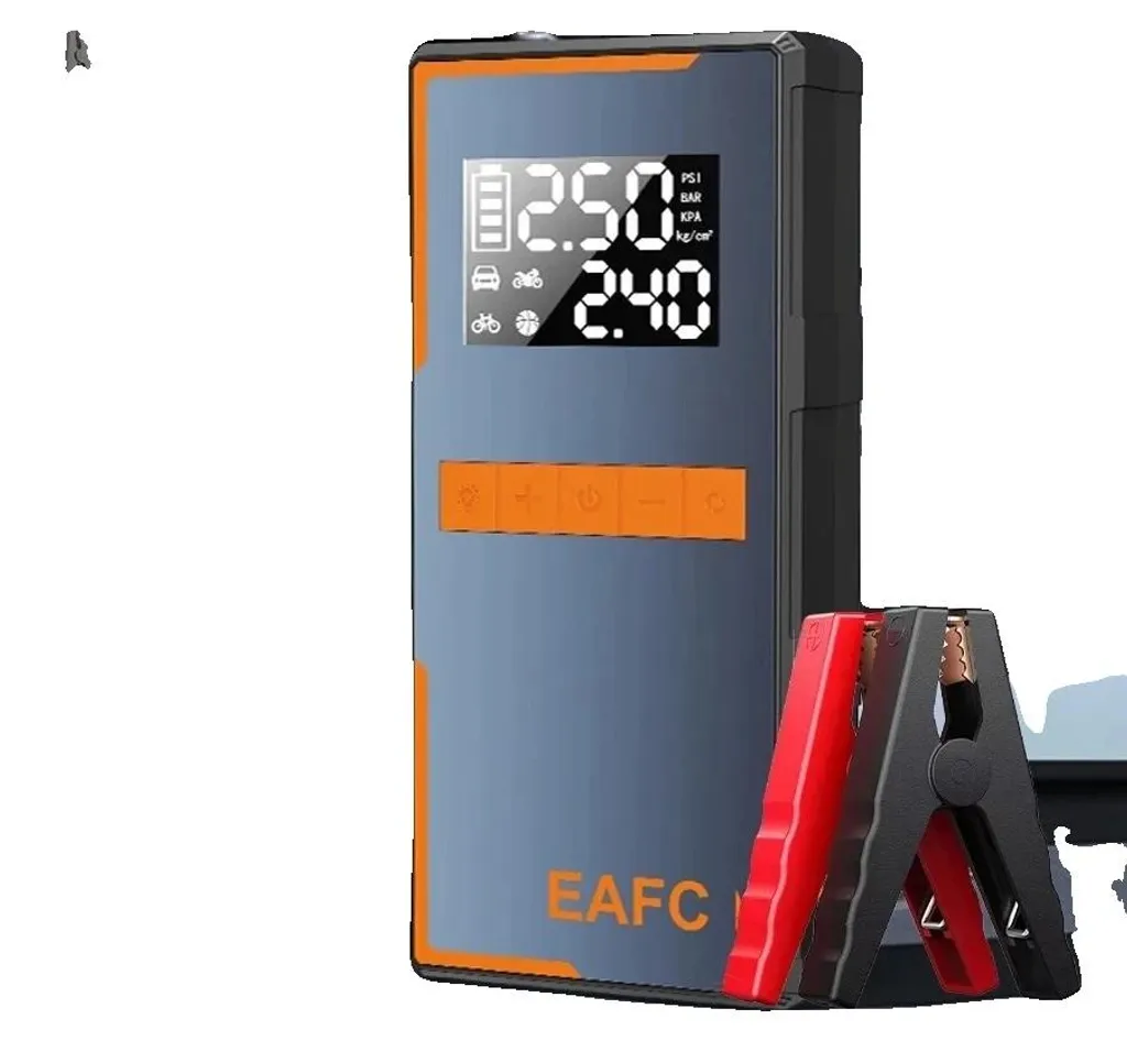 Pack de secours auto : démarreur 1200A, gonfleur et batterie de secours