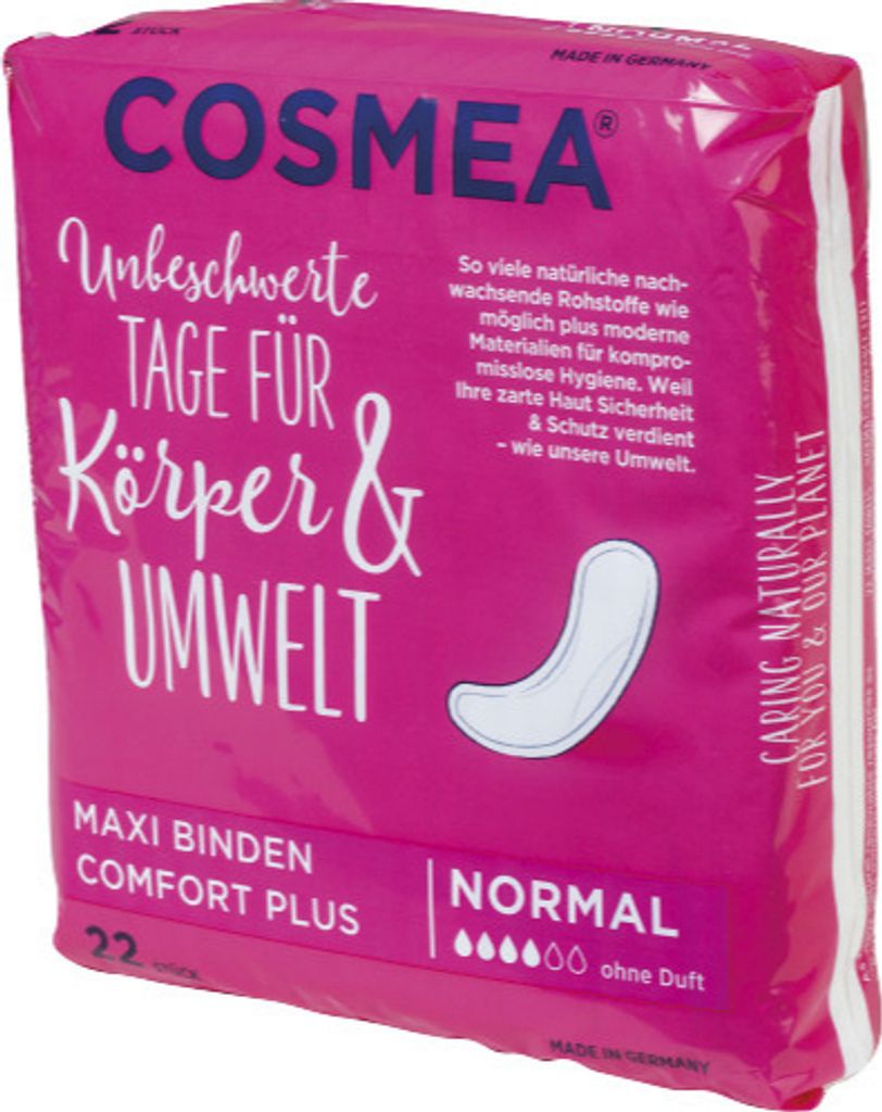 Cosmea Maxi serviettes hygiéniques normales 22 pièces Image du produit 
