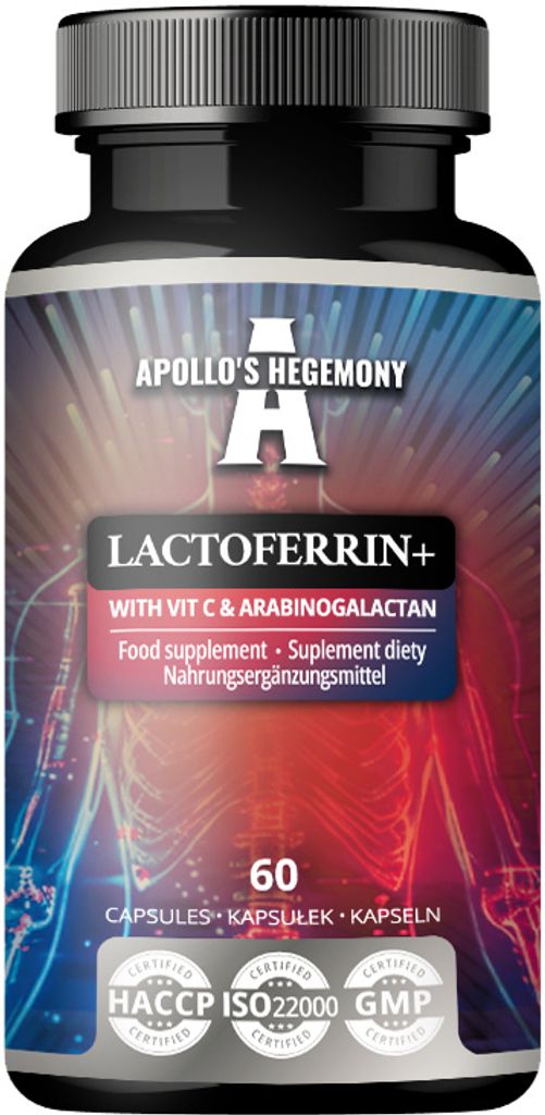 Lactoferrin+ 100 mg mit Vitamin C und Arabinogalactan - 60 vegane Kapseln