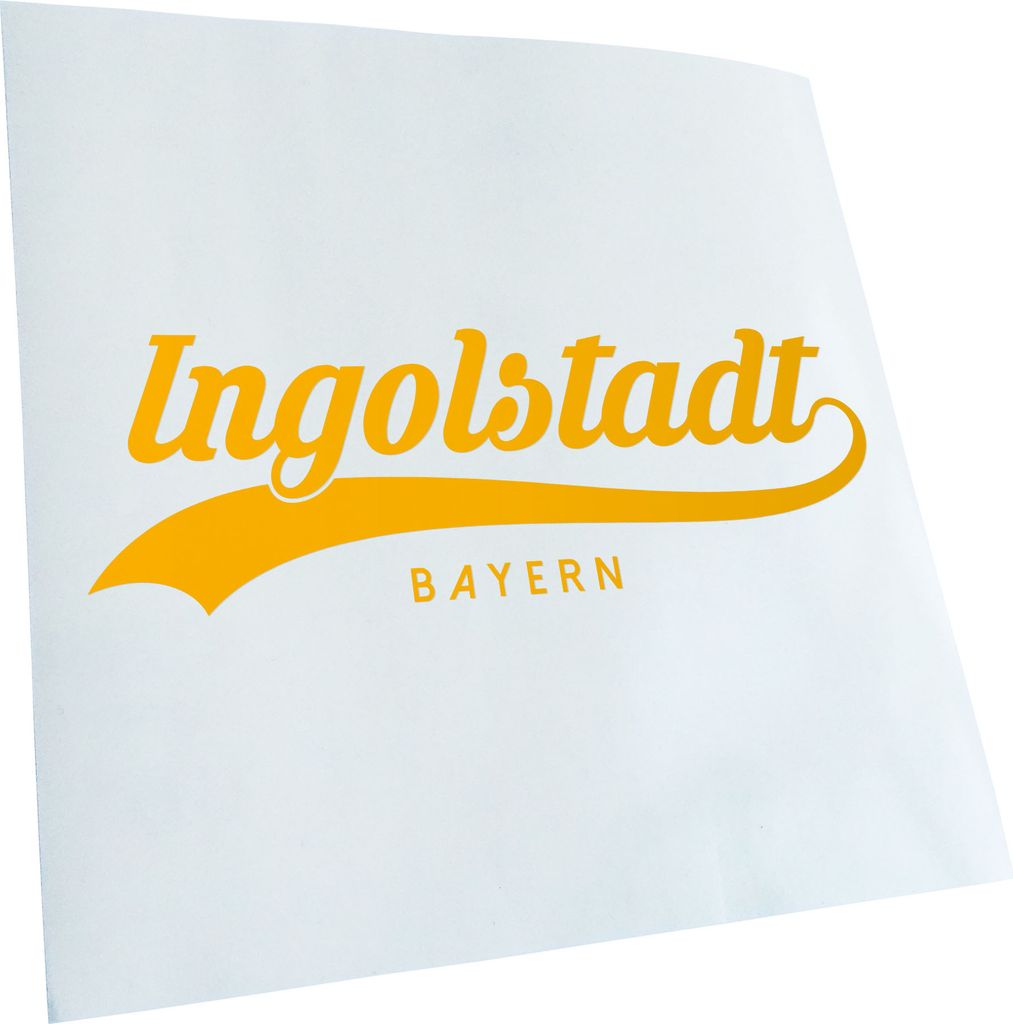 Kiwistar - Autoaufkleber - Ingolstadt Bayern - Gelb - 50x16cm - Aufkleber für Auto, Laptop, Fahrrad, LKW, Motorrad mehrfarbig JDM Decal Racing