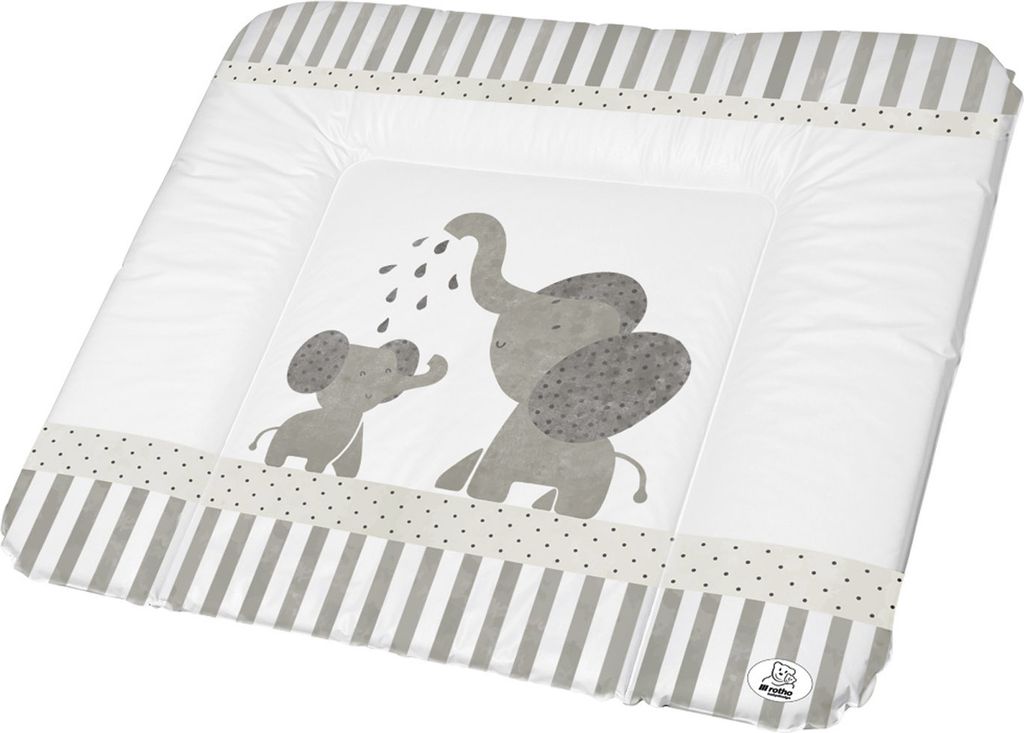 Rotho Babydesign Rotho Wickelauflage breit weiß modern elephants
