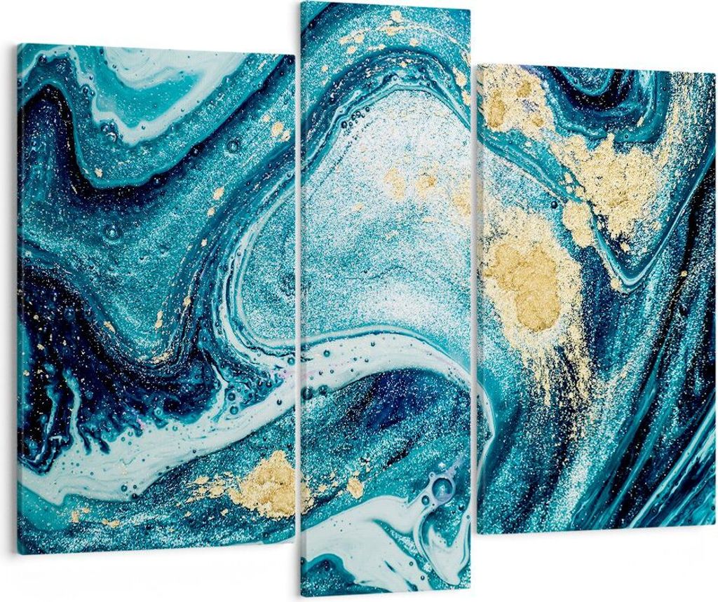 Bild auf Leinwand - Leinwandbild - Abstraktion modern - 95x80cm - Wand Bild - Wanddeko - Wandbilder - Leinwanddruck - Bilder - Kunstdruck - Wanddek...