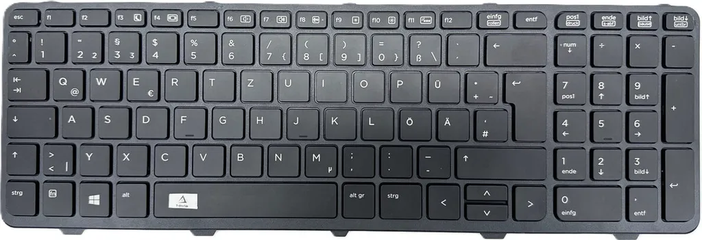 Clavier PC Portable HP Noir Rétroéclairé Allemand pour Réparation Rapide
