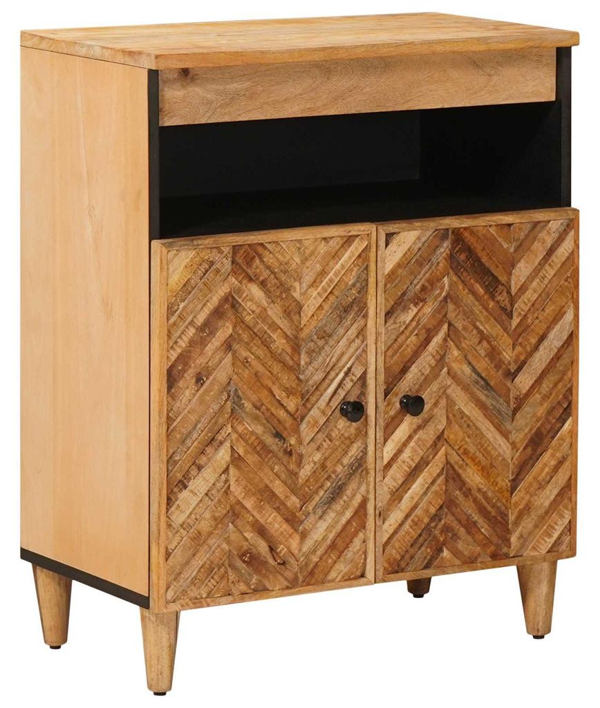 Möbel Stauraumschränke Braun 60 x 33,5 x 75 cm Massivholz MangoCD- & DVD-Regale - CD- & DVD-Regale c6350