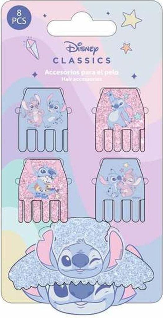 Stitch Disney Classics Haarkamm Set | Kinder Zubehör mit Glitzer und Lilo & Stitch Design