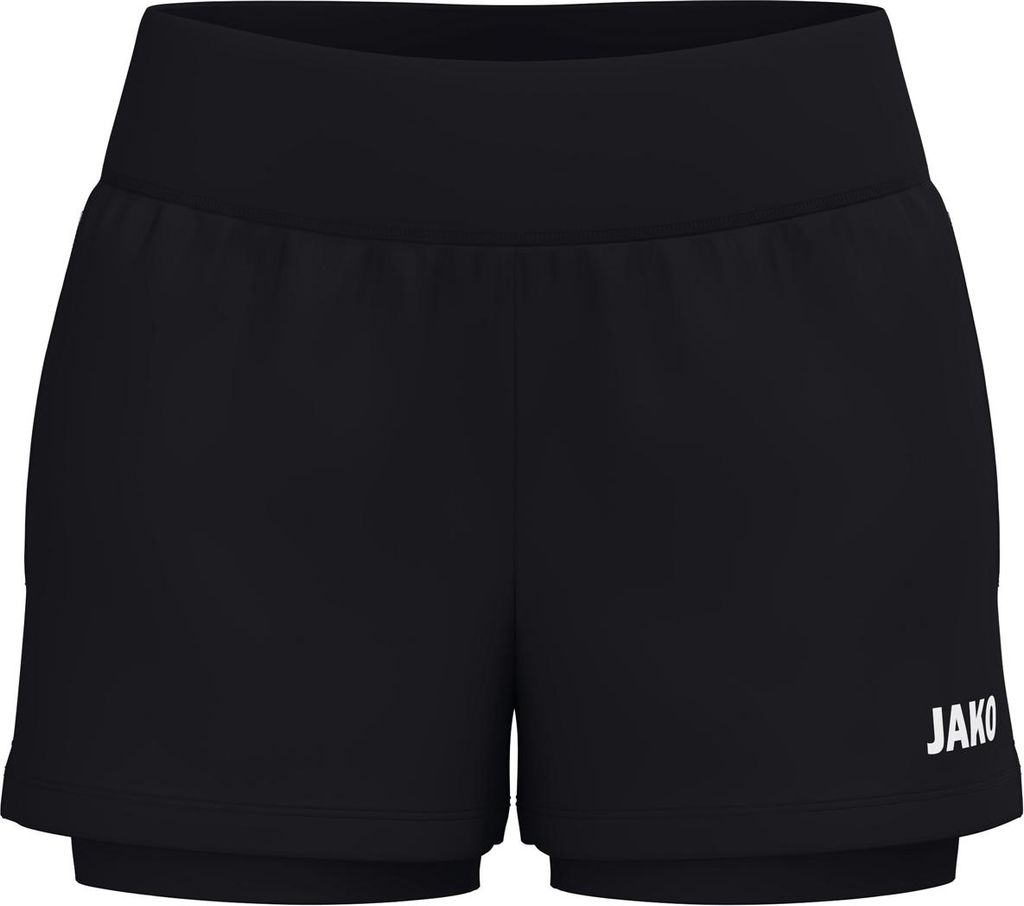 Jako 2-In-1 Short One Damen - schwarz, Größe:38