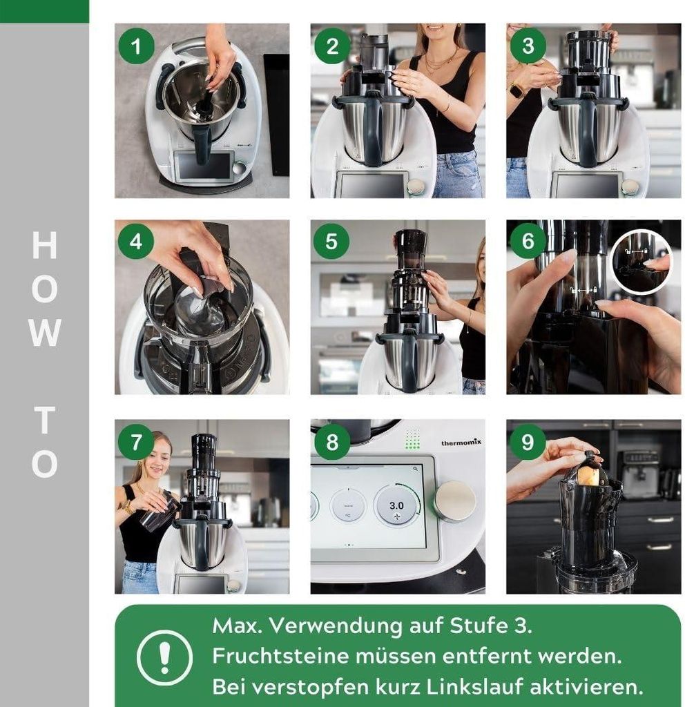 Leckerhelfer SaftPRO Entsafter Slowjuicer-Aufsatz für