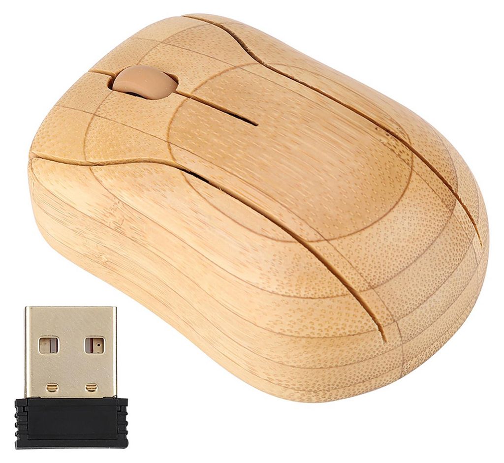 Bezdrôtová myš z dreva, mäkká a tichá, s dlhou životnosťou, Obrázok produktu 