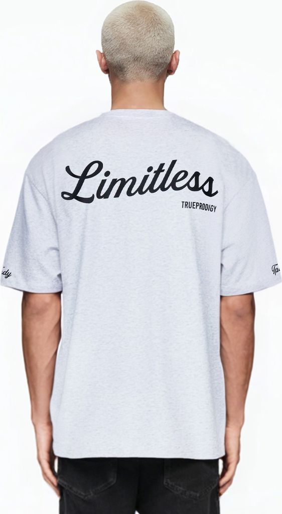 Kai Herren Oversize-Shirt Logoprint Rundhals dicker Stoff Rundhals