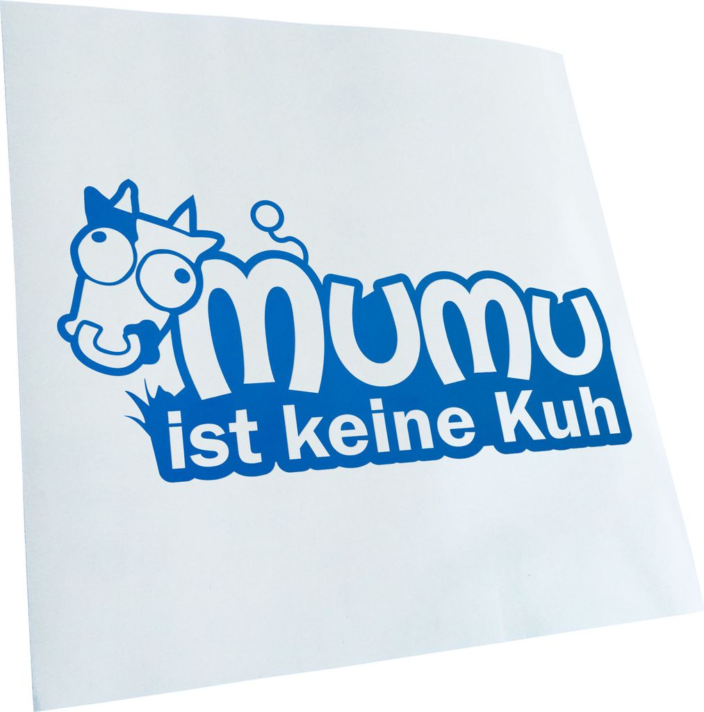 Kiwistar - Autoaufkleber - Mumu ist Keine Kuh Heckscheibenaufkleber - Aufkleber für Auto Kfz Fahrrad, LKW, Truck Mofa