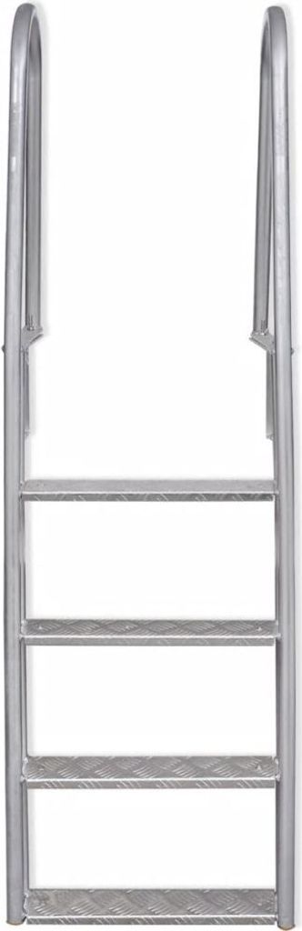 vidaXL Scaletta/scala da piscina a 4 gradini in alluminio Immagine del prodotto 