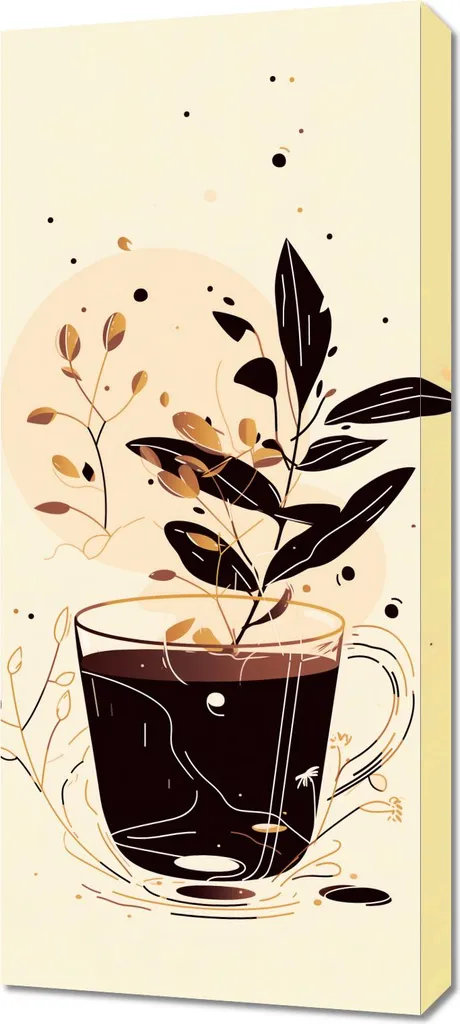 Quadro Decorativo 40x90 Vaso Autunnale - Atmosfera Calda e Accogliente