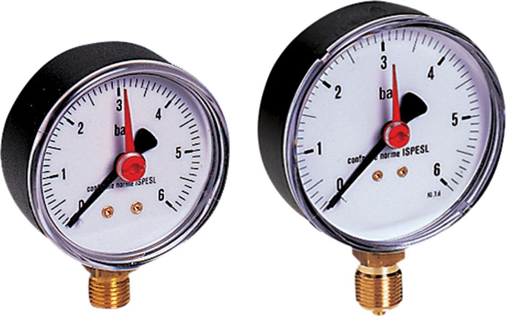 Emmeti Manometer Ø80mm 0-10 bar 1/4"