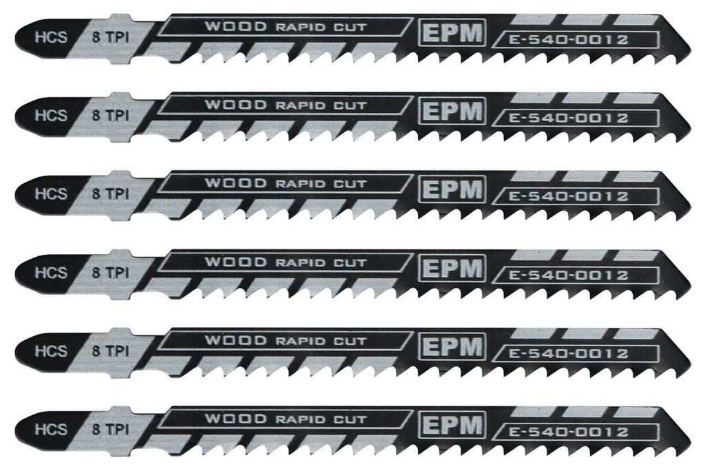 Stichsägeblatt 74 Mm, 8 Zähne Pro Zoll, Für Holz, T111C, 5 Stück – E-540-0012