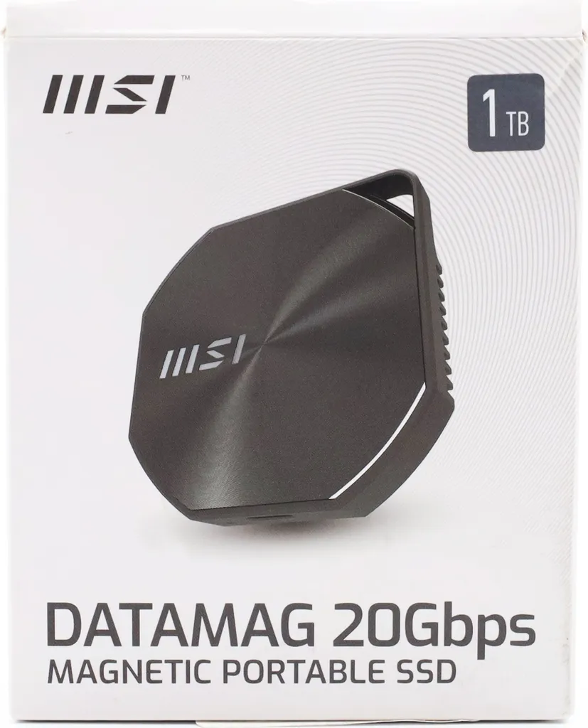 MSI DATAMAG SSD Externe 1TB USB-C 3.2 Gen 2x2 20Gbps Noir Haute Vitesse