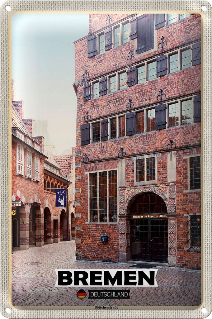 Blechschild Städte Bremen Deutschland Bremerhaven 18x12cm