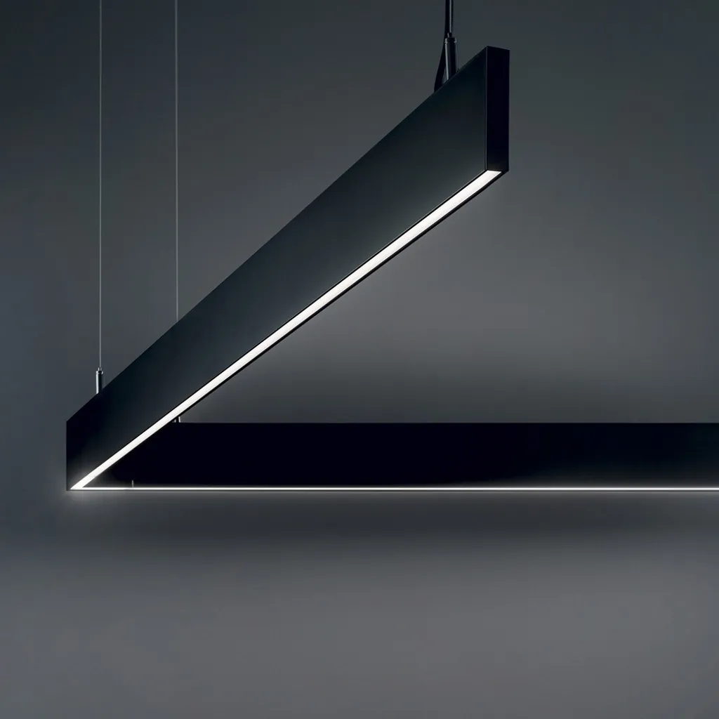 Suspension de Table à Manger LED Linus Noire Moderne 32W Modulable