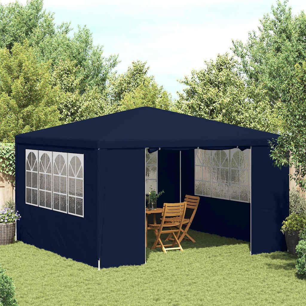 vidaXL Profi-Partyzelt mit Seitenwänden 4×4 m Blau 90 g/m² Produktbild 
