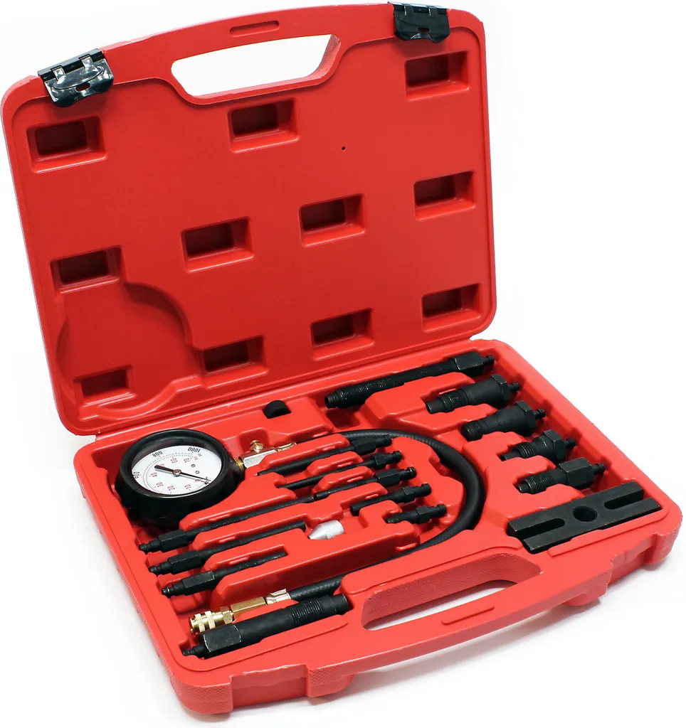 Tester Compressione Diesel Professionale Wiltec 17pz 0-70 Bar