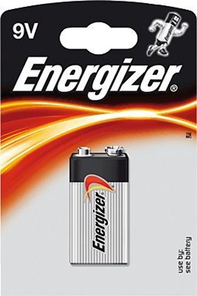 Energizer 522, Alkali, 9V, 550 mAh, 4,85 cm, 1,75 cm, 2,65 cm