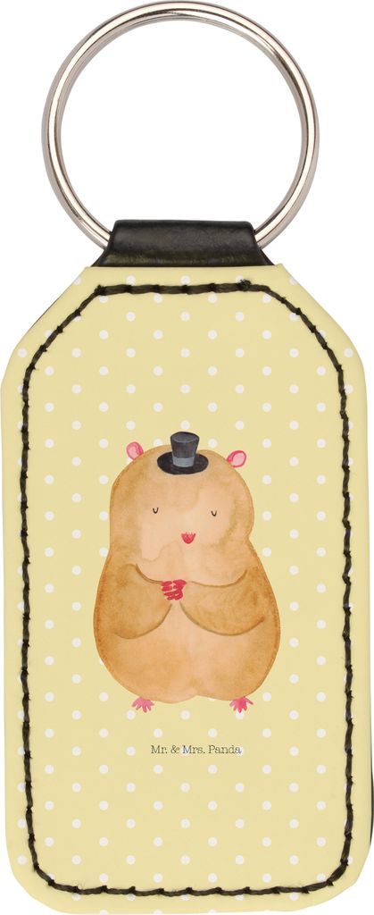 Mr. & Mrs. Panda schlüssel anhänger Hamster Hut - Gelb Pastell - Geschenk, Taschenanhänger, Magier, schlüsselbund, Zauberer, Schlüsselanhänge...