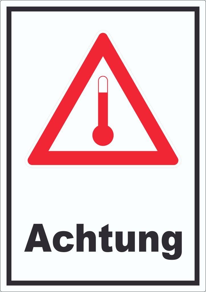 Aufkleber Gefahrgutklasse Hot Achtung Heiß A3 (297x420mm)