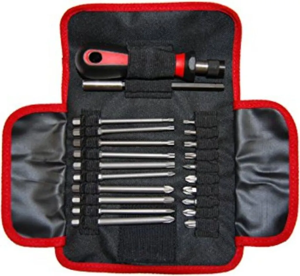 Trousse de rangement pour embouts de vissage 22 pièces PZ PH TX STUBAI