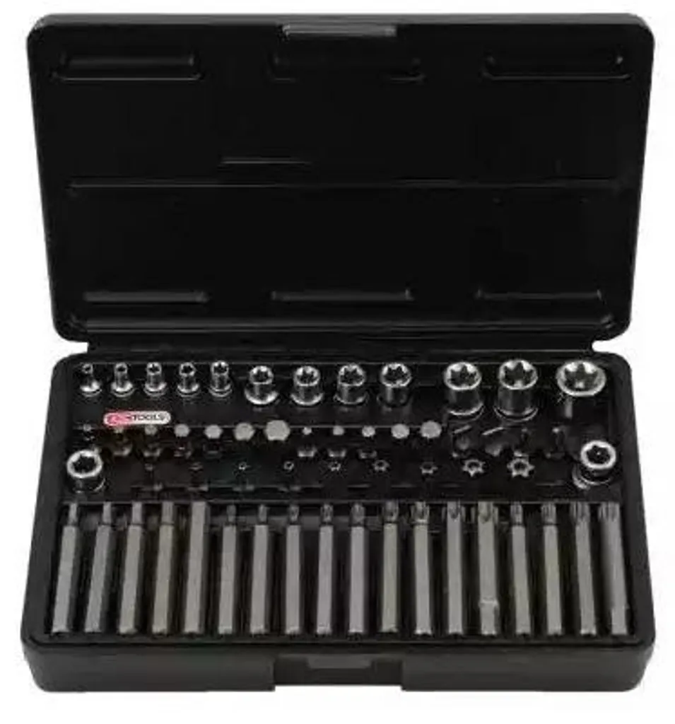 Coffret de douilles et embouts Torx TX 1/4"-1/2" KS Tools - 57 outils