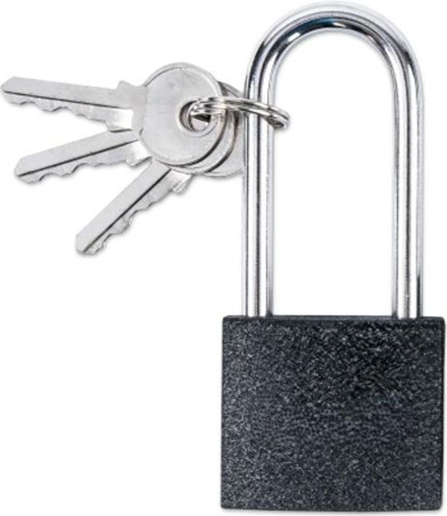 Lucchetto nero alto con grillo 40 mm - Per pezzo Immagine del prodotto 