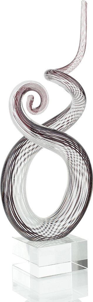 Designer Skulptur Glas 26x13cm Design Glasskulptur Hochwertiges Unikat