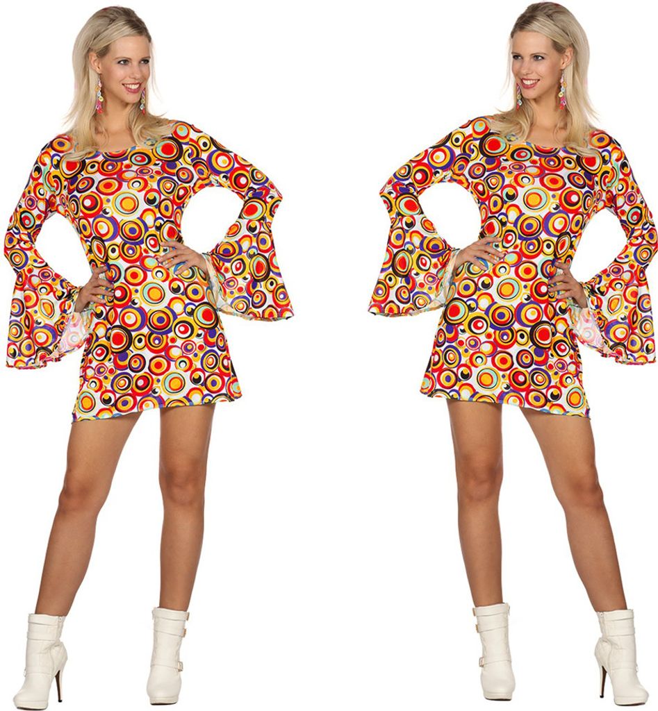 Wilbers 70er Jahre Kleid Gr. 36 - 48 Trompetenärmel - Produktbild 