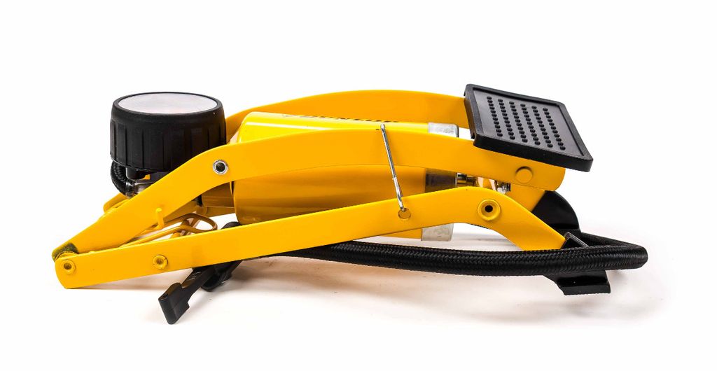Pompka nożna z manometrem, skala w PSI/bar, 1 cylinder, 3 Zdjęcie produktu 2