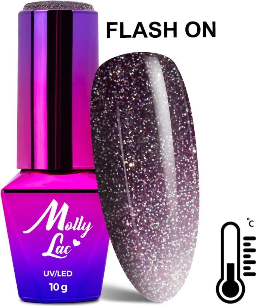 Manucure de Soirée : Vernis MollyLac Thermo Flashing Lights 694 10g