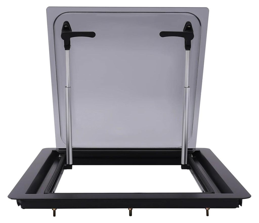 Caravan Lüftungsfenster - Wohnmobil Ausstellfenster - Aluminiumrahmen - 70° Öffnungswinkel - 45x50 cm - Schwarz