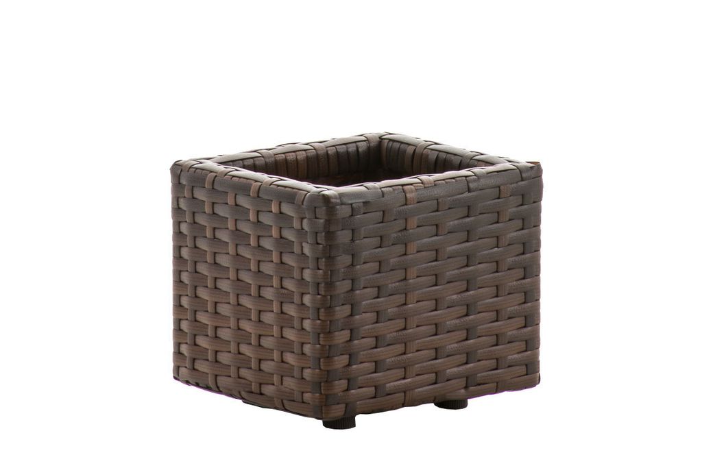 CLP Polyrattan Blumenkübel Laura S,braun-meliert