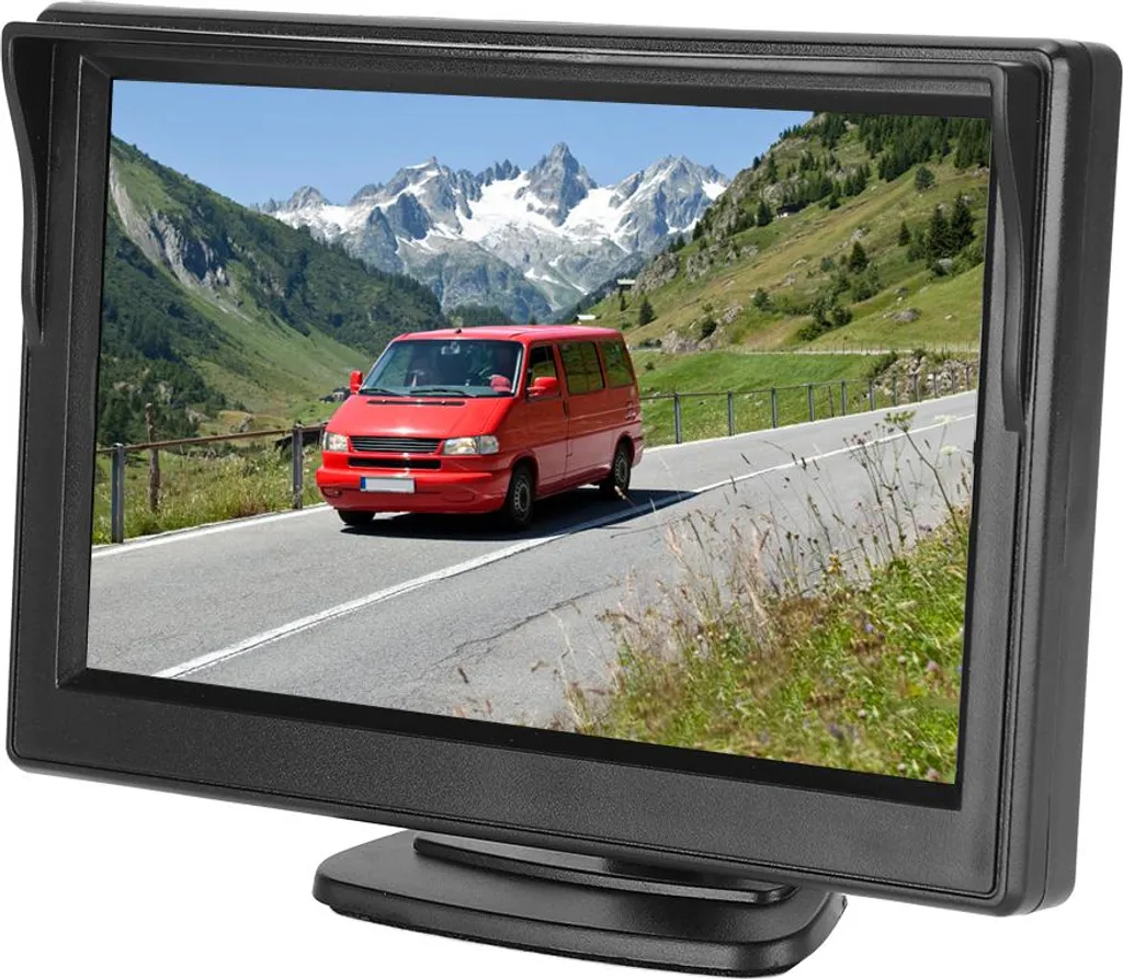 Écran de sécurité auto 5 pouces haute résolution avec double entrée vidéo