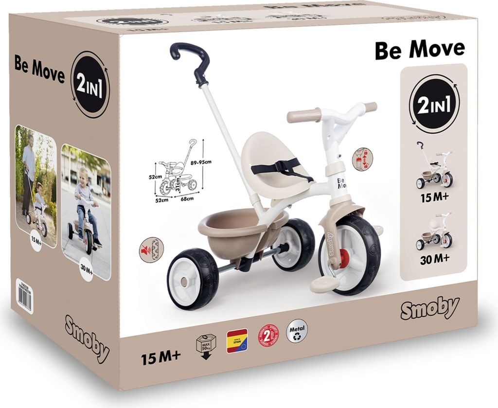 Smoby Outdoor Jouet Véhicule Tricycle Be Move beige Image du produit 
