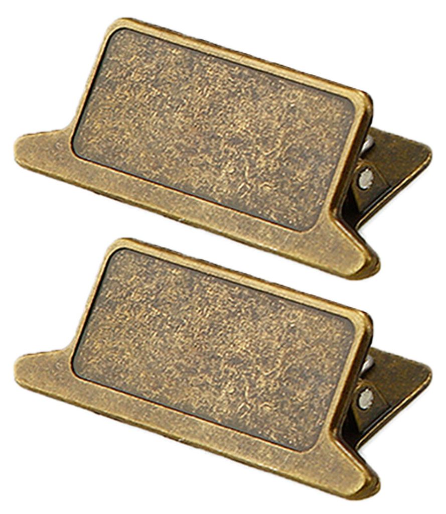 1/2 Stück Vintage Metall-Binderclip, robust, Zinklegierung, Büro, Schule, Papier, Dokumente, Bulldog-Clip, Mehrzweck-Beutelverschlussklemme A