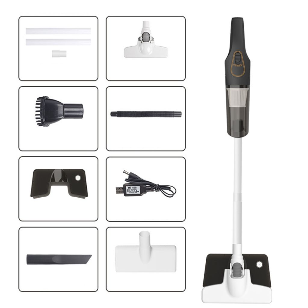 ZELURXX 5-in-1 Handstaubsauger, mehrschichtige Filterung, kabellose, Geräuscharmer Betrieb, Leichtes Design, Doppelnutzung für Haus und Auto, Sch...