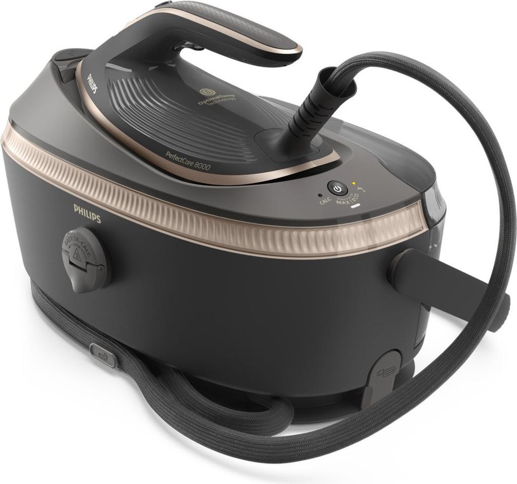 Philips PerfectCare Dampfbügelstation 8000 Series, 3120 W, 750 g/min, SteamGlide Elite-Sohle, 9 bar, 1,4 l, 215 g/min