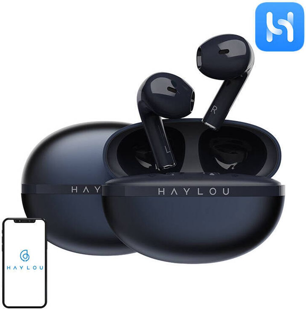 Haylou X1 2023 Kabellose Kopfhrer, TWS, Bluetooth5.2, 500 mAh (Box), 45 mAh (Headset), Blau