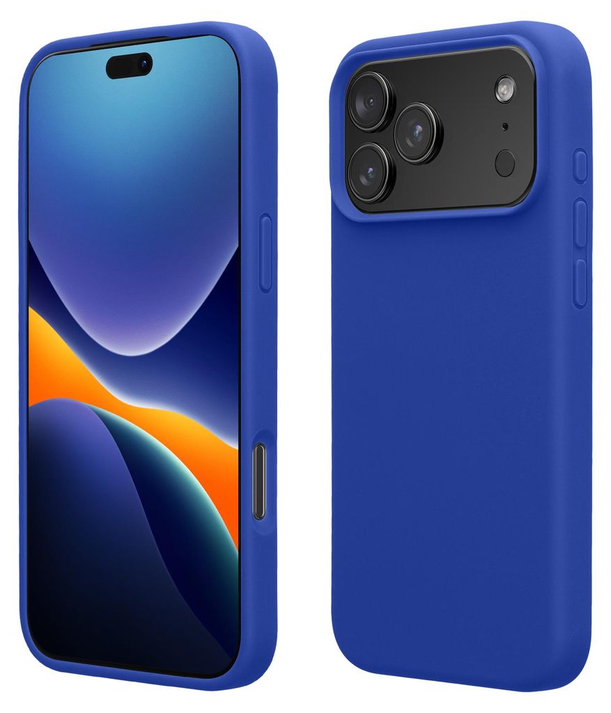 kwmobile Handyhülle für iPhone 17 Pro Max Hülle, für iPhone 17 Pro Max Case - Hülle Silikon - kabelloses Laden - Baltik Blau